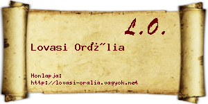 Lovasi Orália névjegykártya